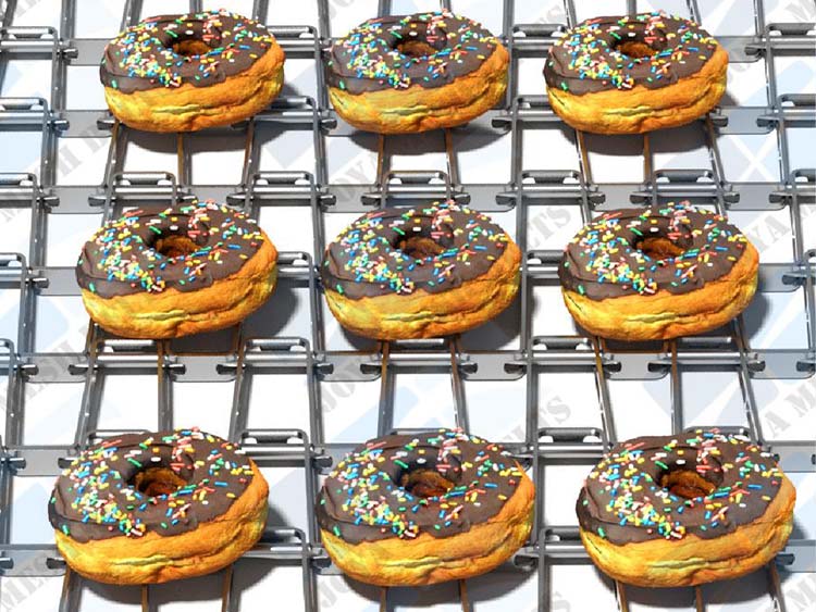 Flat wire belts for food industry